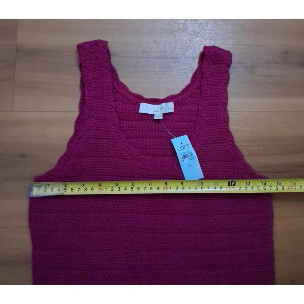Womens‎ Nwt LOFT Fucshia Knit Tank Top Shirt - Picture 5 of 6